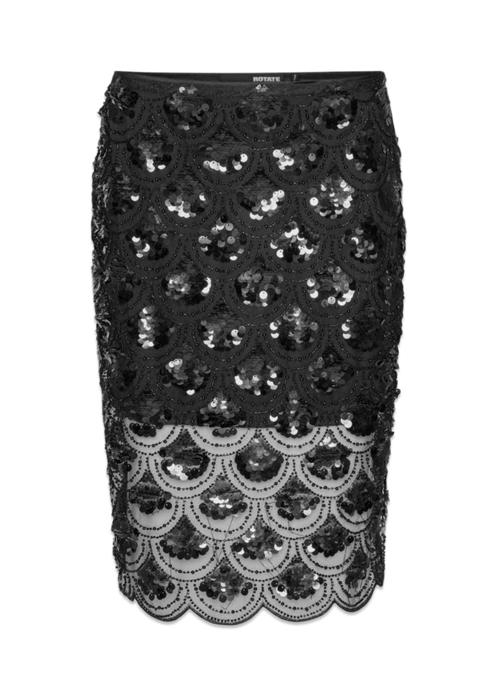 Sequins Pencil Skirt - Black-Skirts-Rotate-Butler Loftet