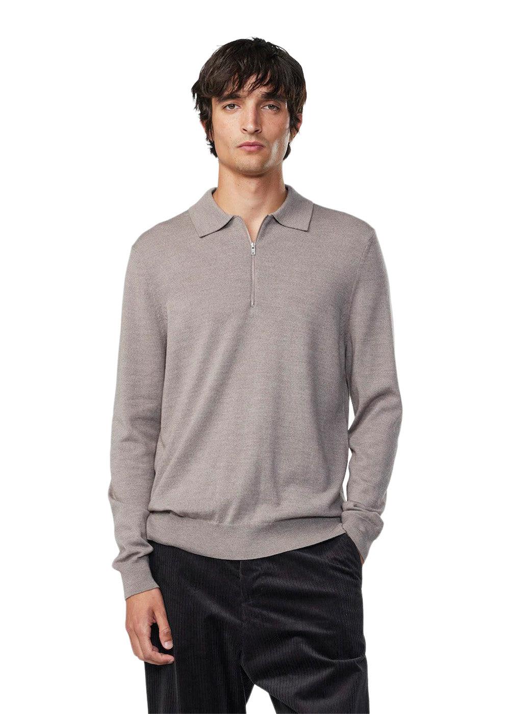 Sergio zip polo 6605 - Stone