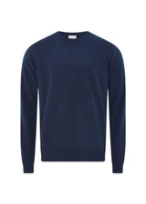 Sheffield Pullover O Neck Cashmere - Captain Navy-Knitwear-Clipper-Butler Loftet