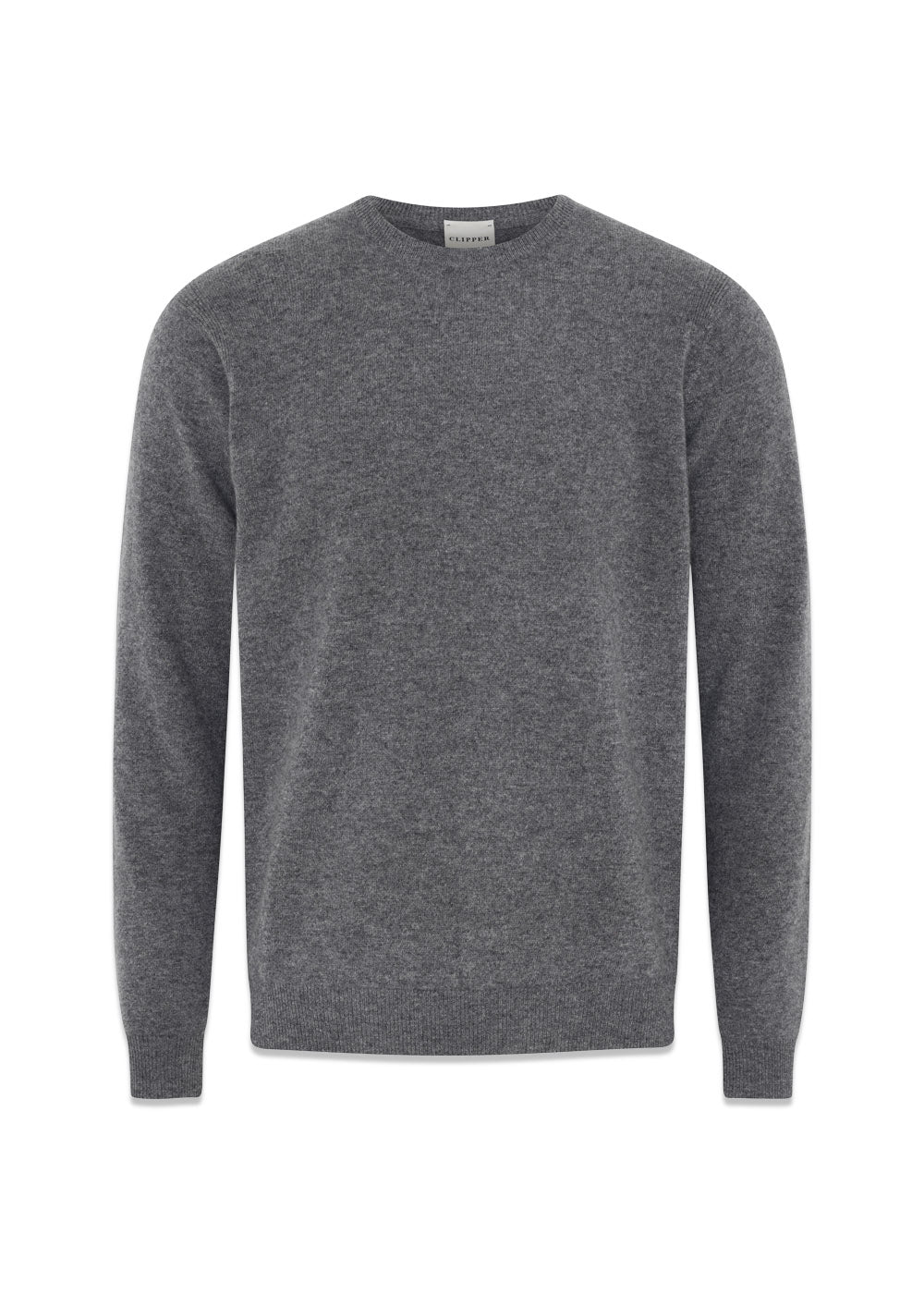 Sheffield Pullover O Neck Cashmere - Stone Grey Mel