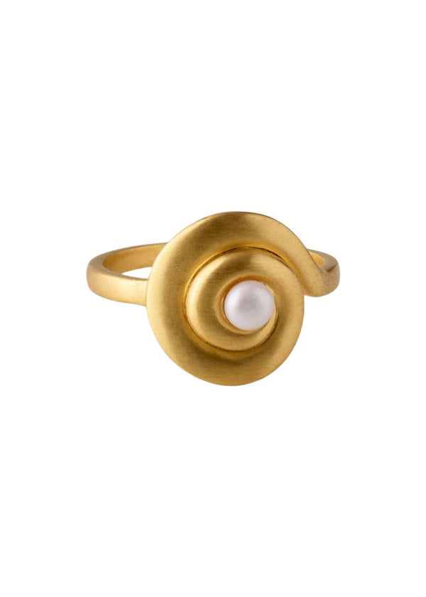 Shell Flower Ring - Goldplated-Jewellery-Pernille Corydon-Butler Loftet