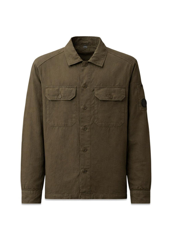 Shirts - Broken Twill - Gunmetal-Shirts-C.P. Company-Butler Loftet