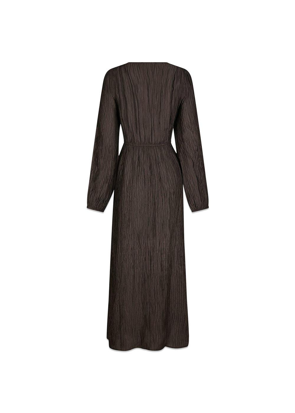 Silfi Crepe Dress - Dark Brown-Dress-Neo Noir-Butler Loftet