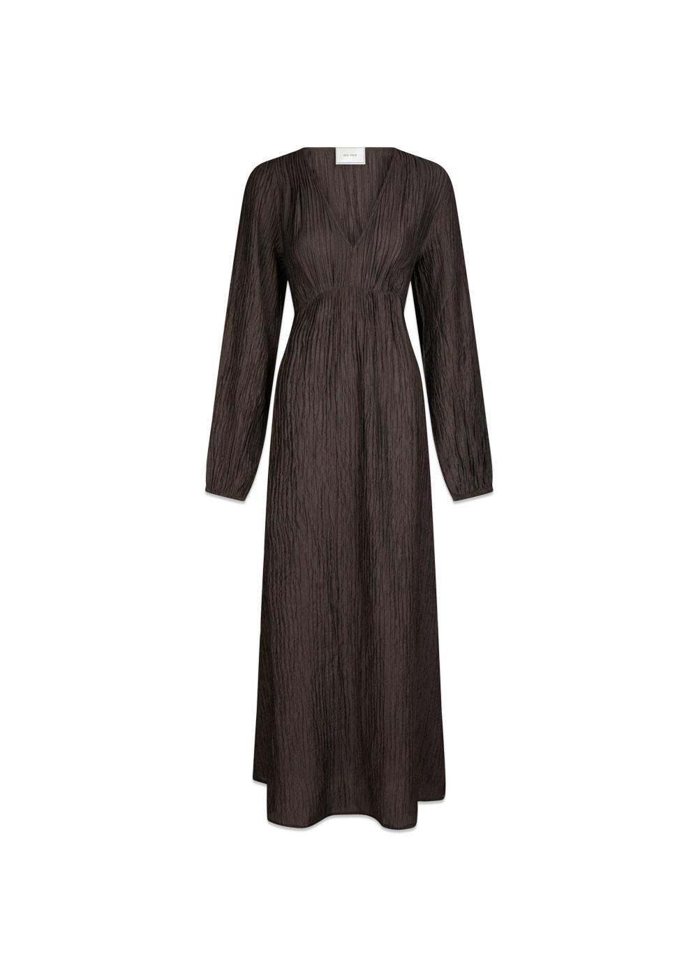 Silfi Crepe Dress - Dark Brown-Dress-Neo Noir-Butler Loftet