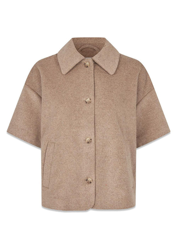 Siljamd cape - Beige Melange-Blouses-Modström-Butler Loftet