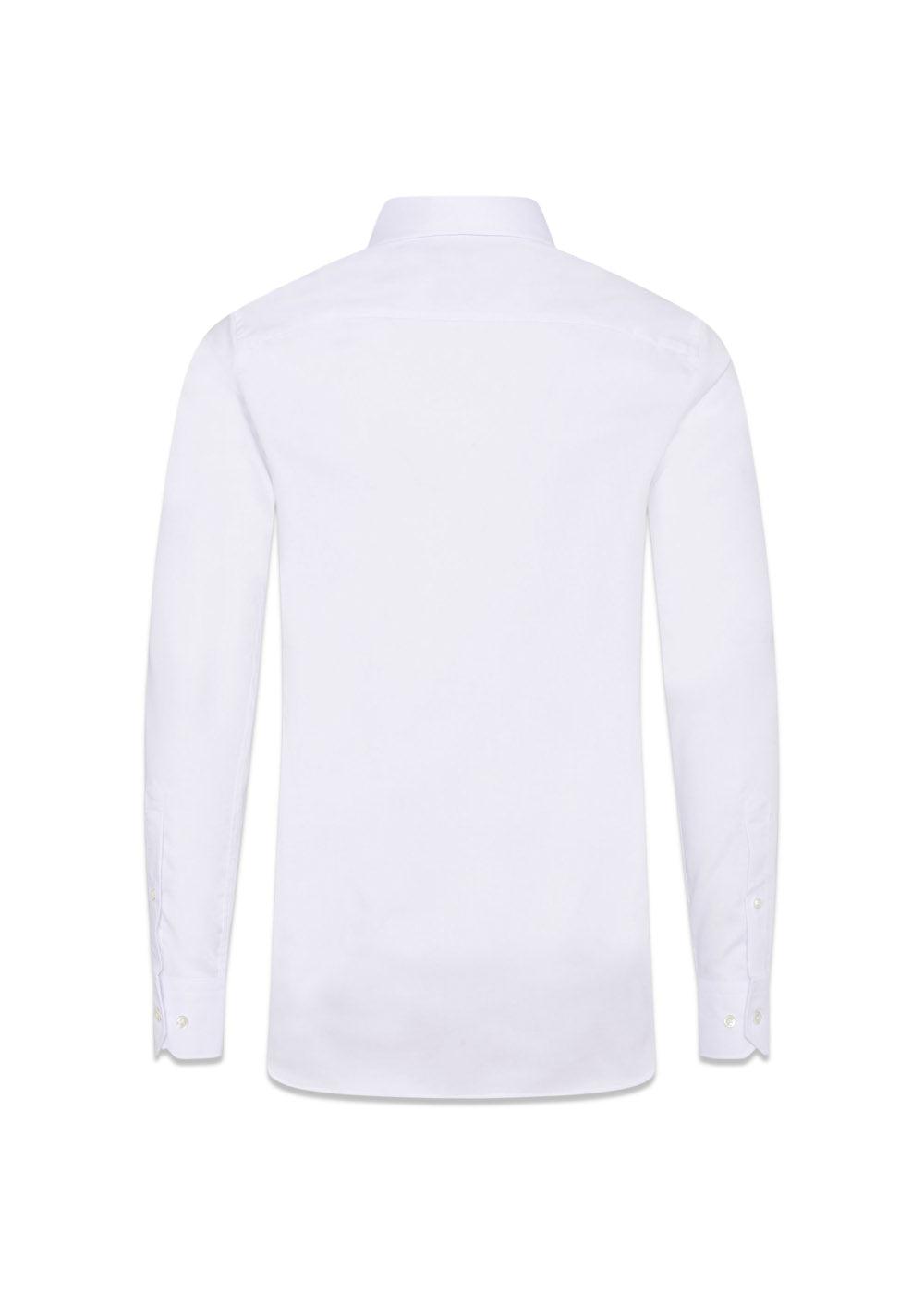 Slim Fit Cut Away Non Iron Twill - Optical White-Shirts-Oscar Jacobson-Butler Loftet