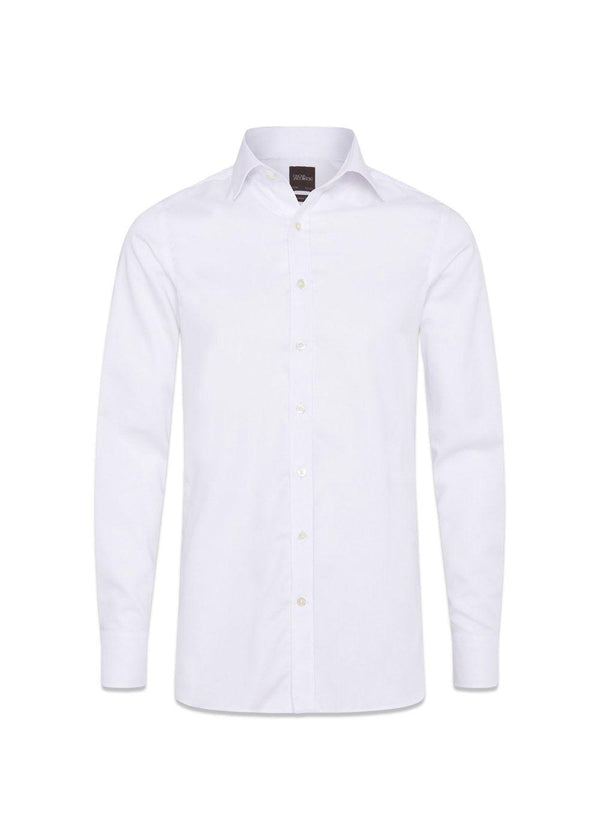 Slim Fit Cut Away Non Iron Twill - Optical White