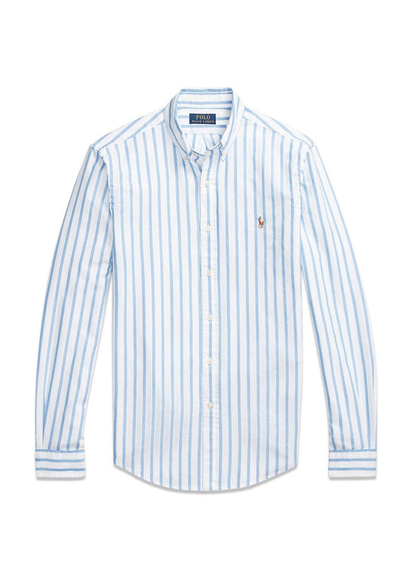 Slim Fit Oxford Shirt - Blue Striped Oxford-Shirts-Ralph Lauren-Butler Loftet