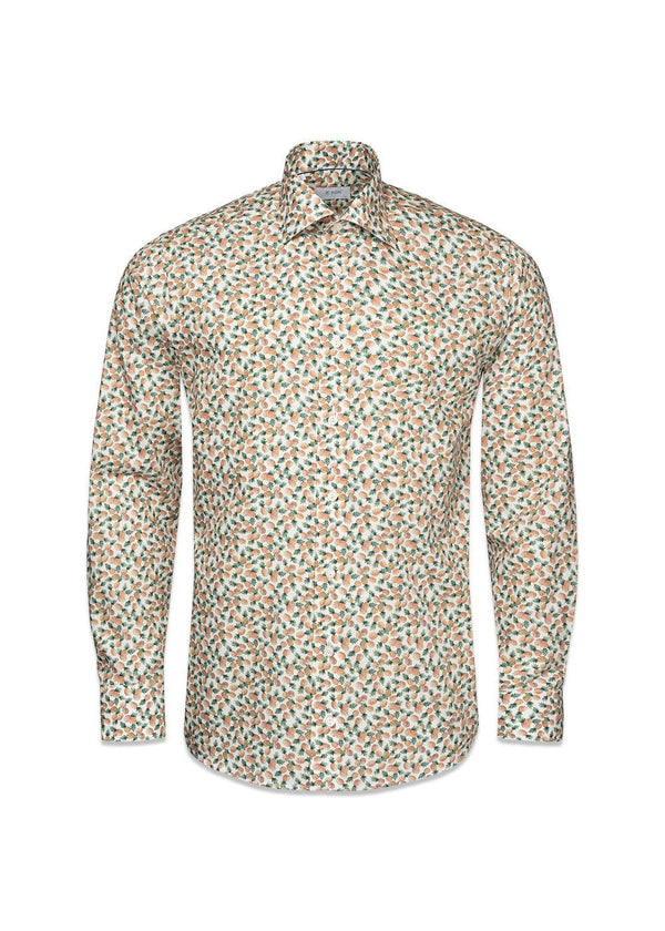 Slim Pineapple Twill Print Shirt - Multi