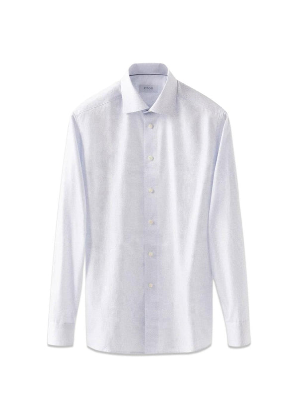 Slim Poplin Shirt - Light Blue-Shirts-Eton-Butler Loftet