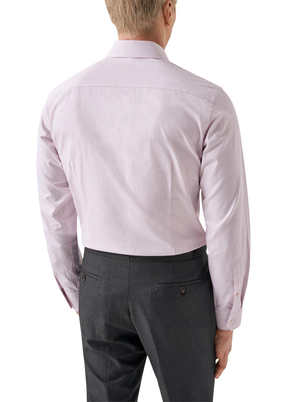 Slim Semi Solid Signature Dobby Shirt - Pink-Shirts-Eton-Butler Loftet