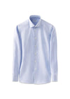 Slim Textured Twill Shirt - Light Blue