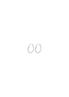 Small Ice Creoles size 20 mm - Silver