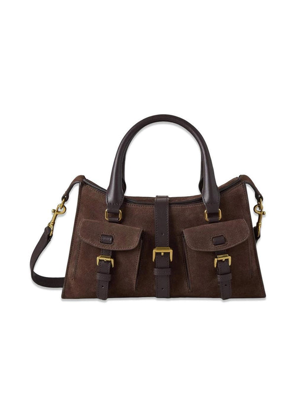Small Roxanne Suede - Chocolate-Bags-Mulberry-Butler Loftet