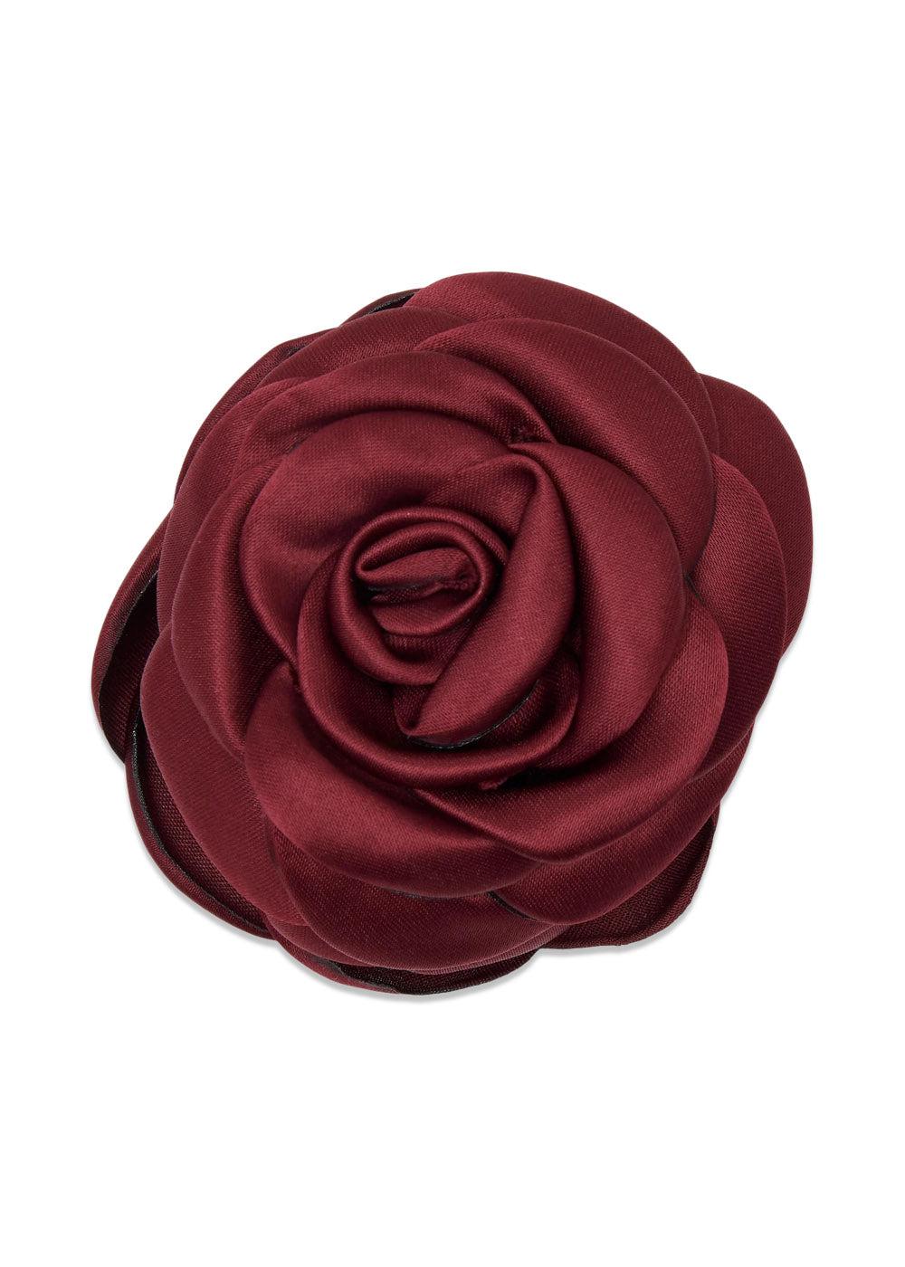 Small Satin Rose Claw - Dark Plum