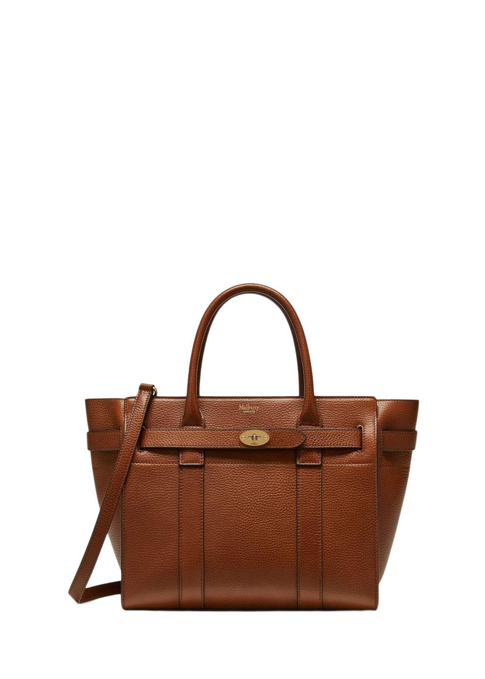 Mulberrys Small Zipped Bayswater Two Tone SCG - Oak. Køb designertasker||håndtasker||skuldertasker her.