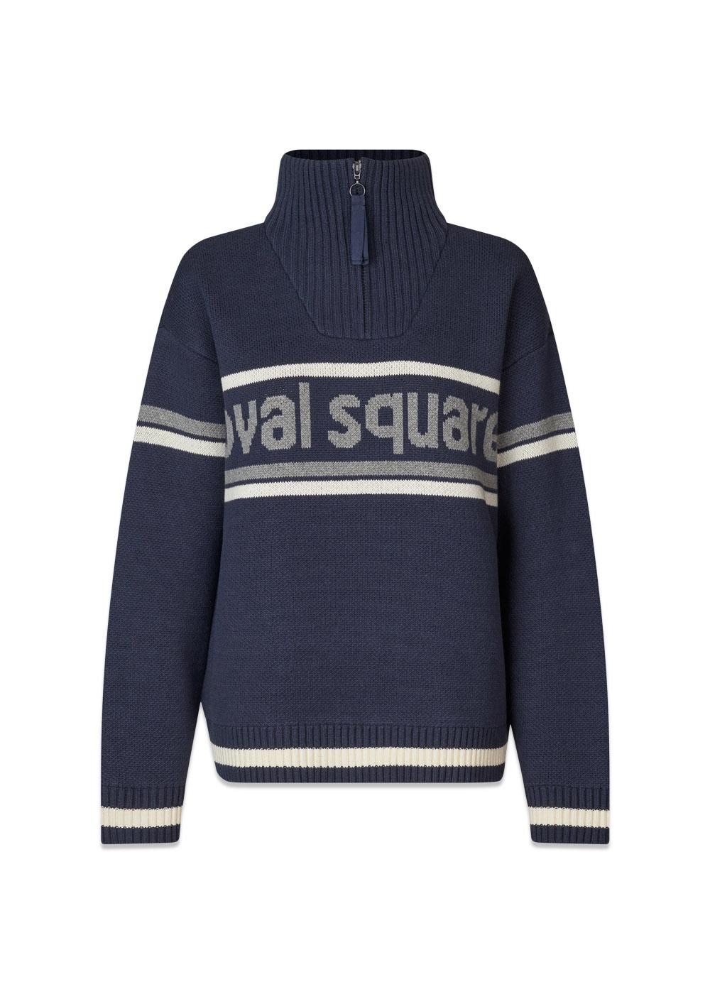 Snow Zip Anorak - Dark Navy-Knitwear-Oval Square-Butler Loftet