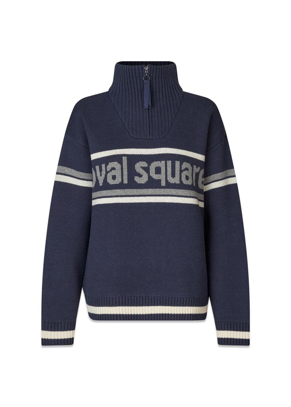 Snow Zip Anorak - Dark Navy-Knitwear-Oval Square-Butler Loftet