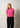 Soft Cotton Rib Short Sleeve T-Shirt - Raspberry Rose-T-shirts-Ganni-Butler Loftet