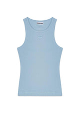 Soft Cotton Rib Tank Top - Soft Chambray