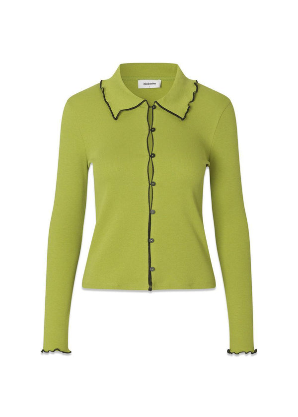 Soleimd LS top - Golden Lime-Blouses-Modström-Butler Loftet