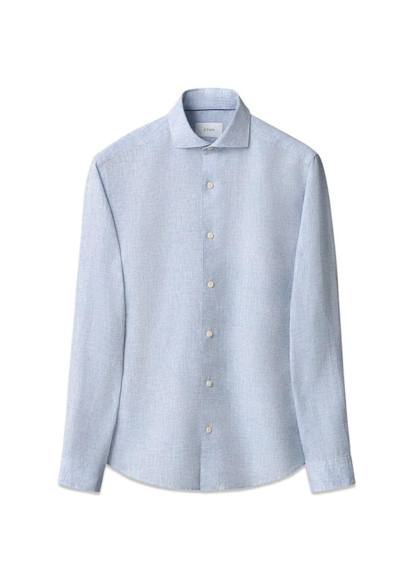Solid Linen Shirt - Light Blue-Shirts-Eton-Butler Loftet