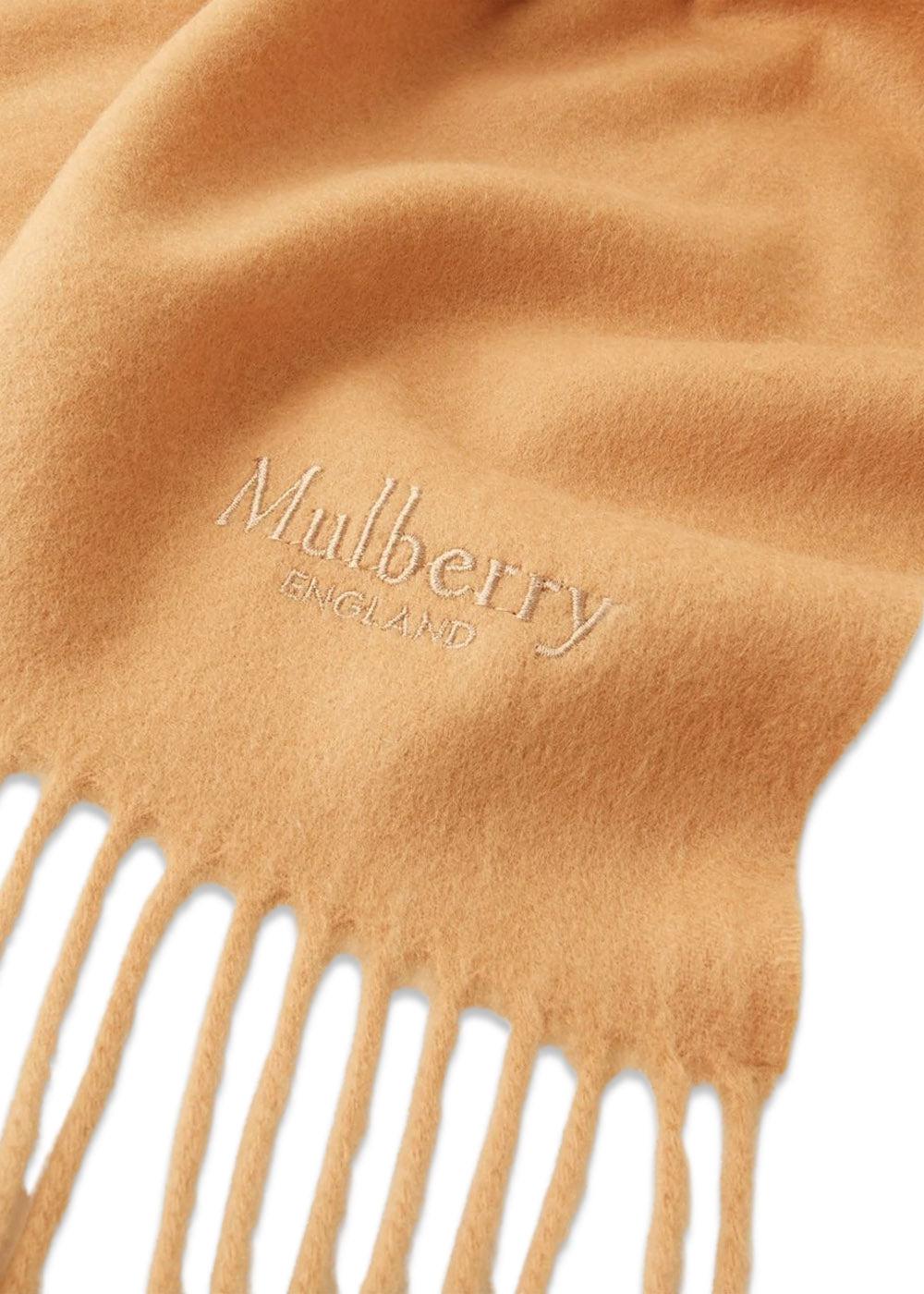 Solid Merino Wool Scarf - Camel-Scarf-Mulberry-Butler Loftet