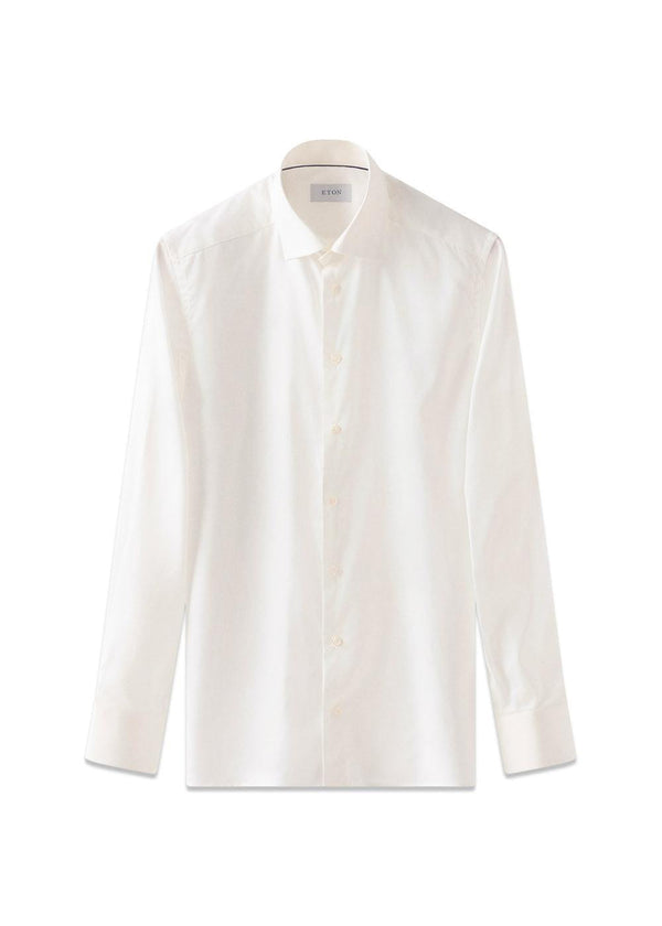 Solid Signature Twill Shirt - Off-White-Shirts-Eton-Butler Loftet