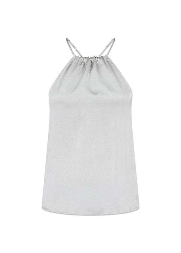 Soloma Heavy Sateen Top - Silver