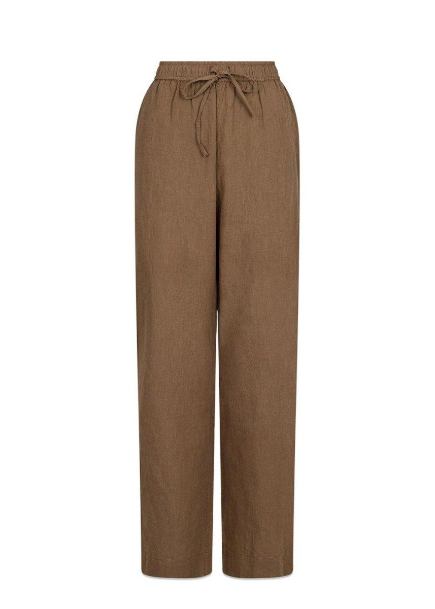 Neo Noirs Sonar Linen Pants - Dusty Brown. Køb bukser her.