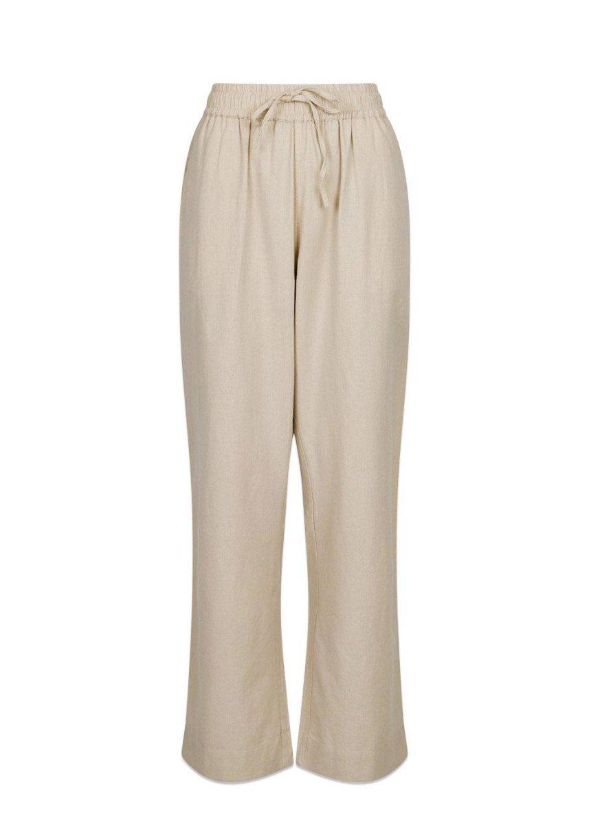 Neo Noirs Sonar Linen Pants - Sand. Køb bukser her.