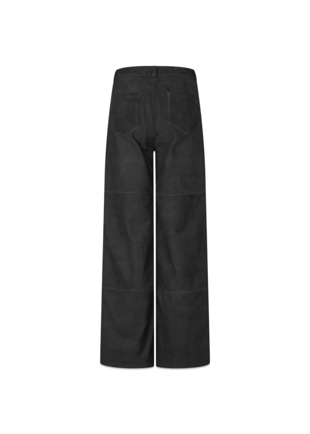 Spirit Suede Trousers - Black-Pants-Oval Square-Butler Loftet