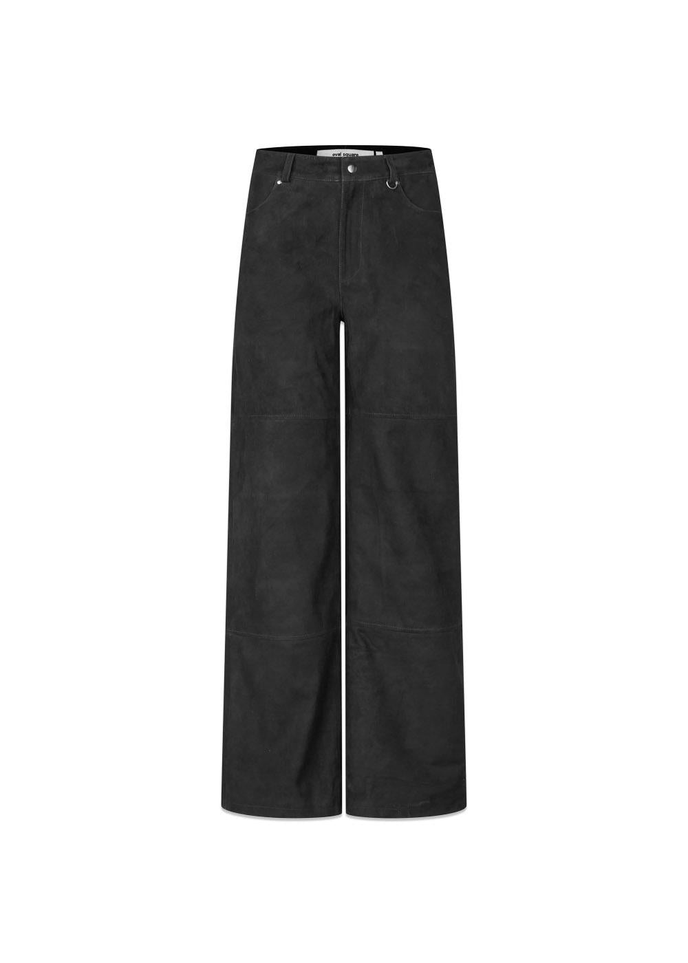 Spirit Suede Trousers - Black-Pants-Oval Square-Butler Loftet