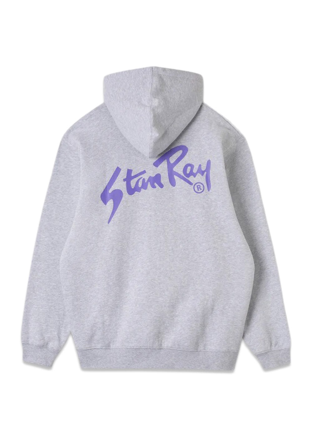 Stan og Zip Hood - Grey Marl/Navy Print-Hoodies-Stan Ray-Butler Loftet