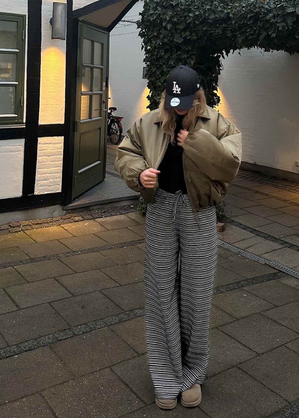 Steffi Pants - Black/Off White Stripe-Pants-Oval Square-Butler Loftet
