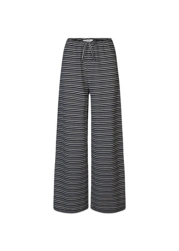 Steffi Pants - Black/Off White Stripe-Pants-Oval Square-Butler Loftet