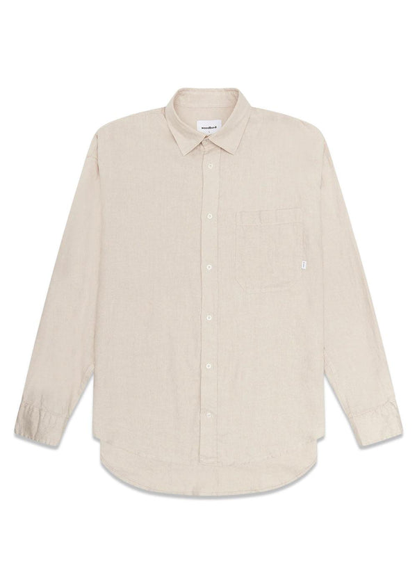 Woodbirds Stoll Linen Shirt - Sand. Køb shirts her.