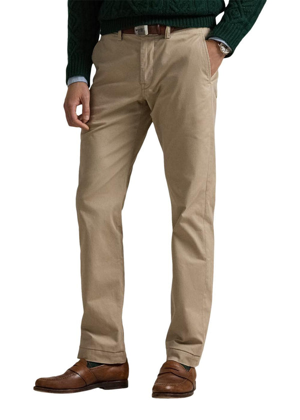 Stretch Straight Fit Chino Pant - Khaki Tan-Pants-Ralph Lauren-Butler Loftet