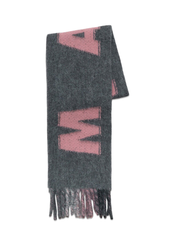Striped Alpaca Wool - Neautral Grey-Scarf-Marni-Butler Loftet