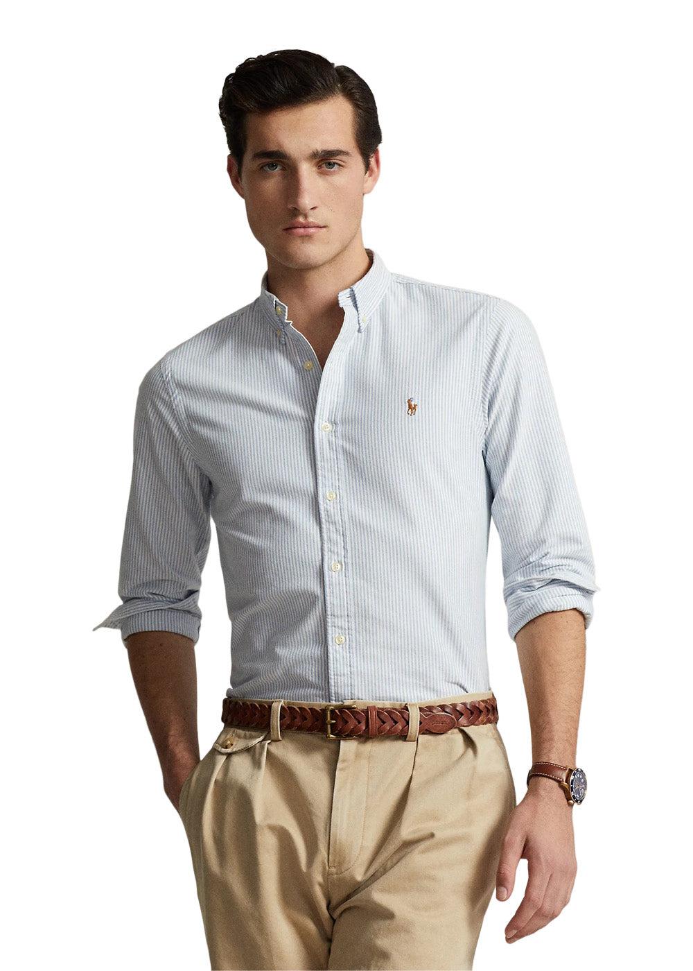 Striped Oxford - Blue Stripe-Shirts-Ralph Lauren-Butler Loftet