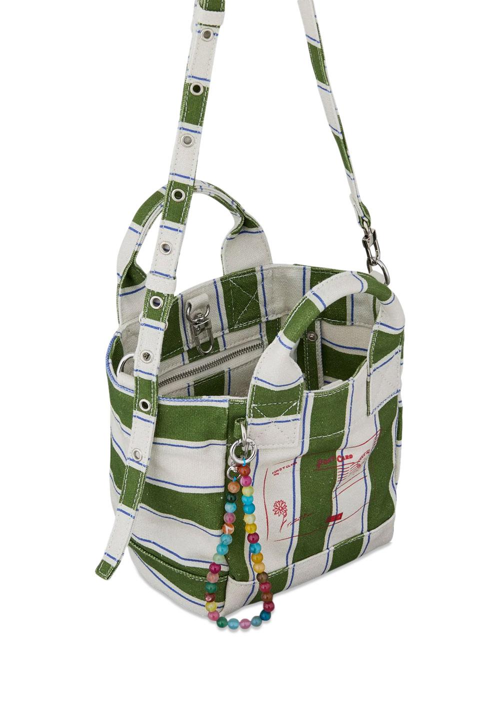 Stripie Canvas Gabby Bag - Banana Palm Green-Bags-BeckSöndergaard-Butler Loftet