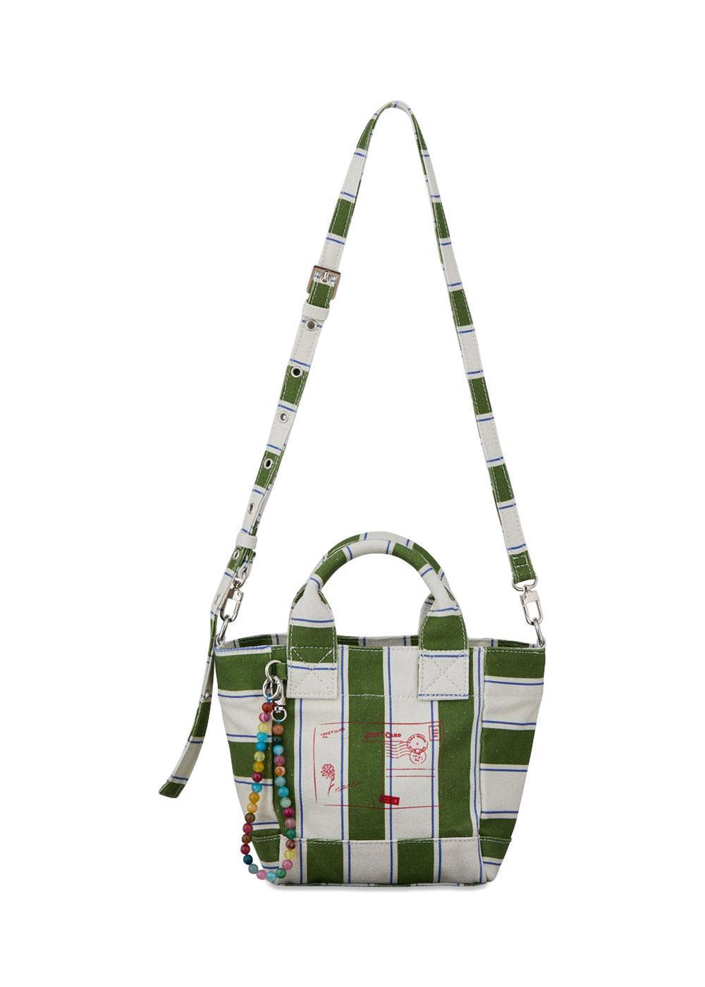 Stripie Canvas Gabby Bag - Banana Palm Green-Bags-BeckSöndergaard-Butler Loftet