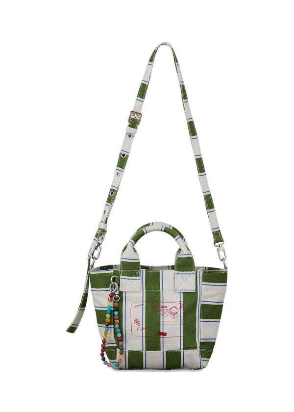 Stripie Canvas Gabby Bag - Banana Palm Green-Bags-BeckSöndergaard-Butler Loftet
