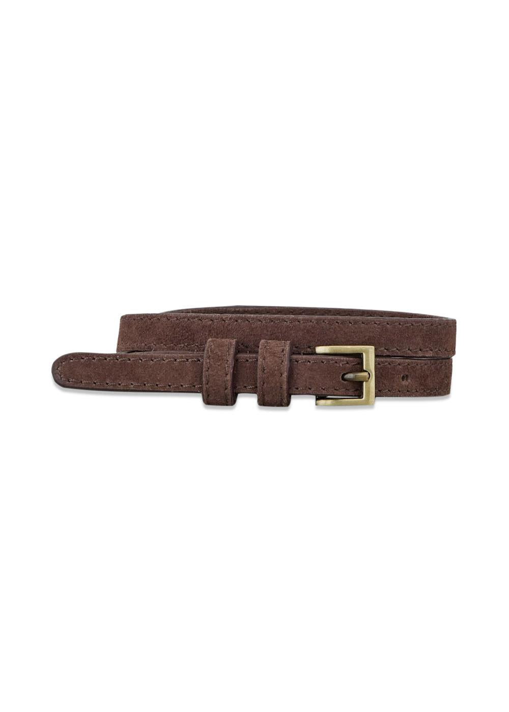 Suede Aria Leather Belt - Hot Fudge Brown-Belts-BeckSöndergaard-Butler Loftet