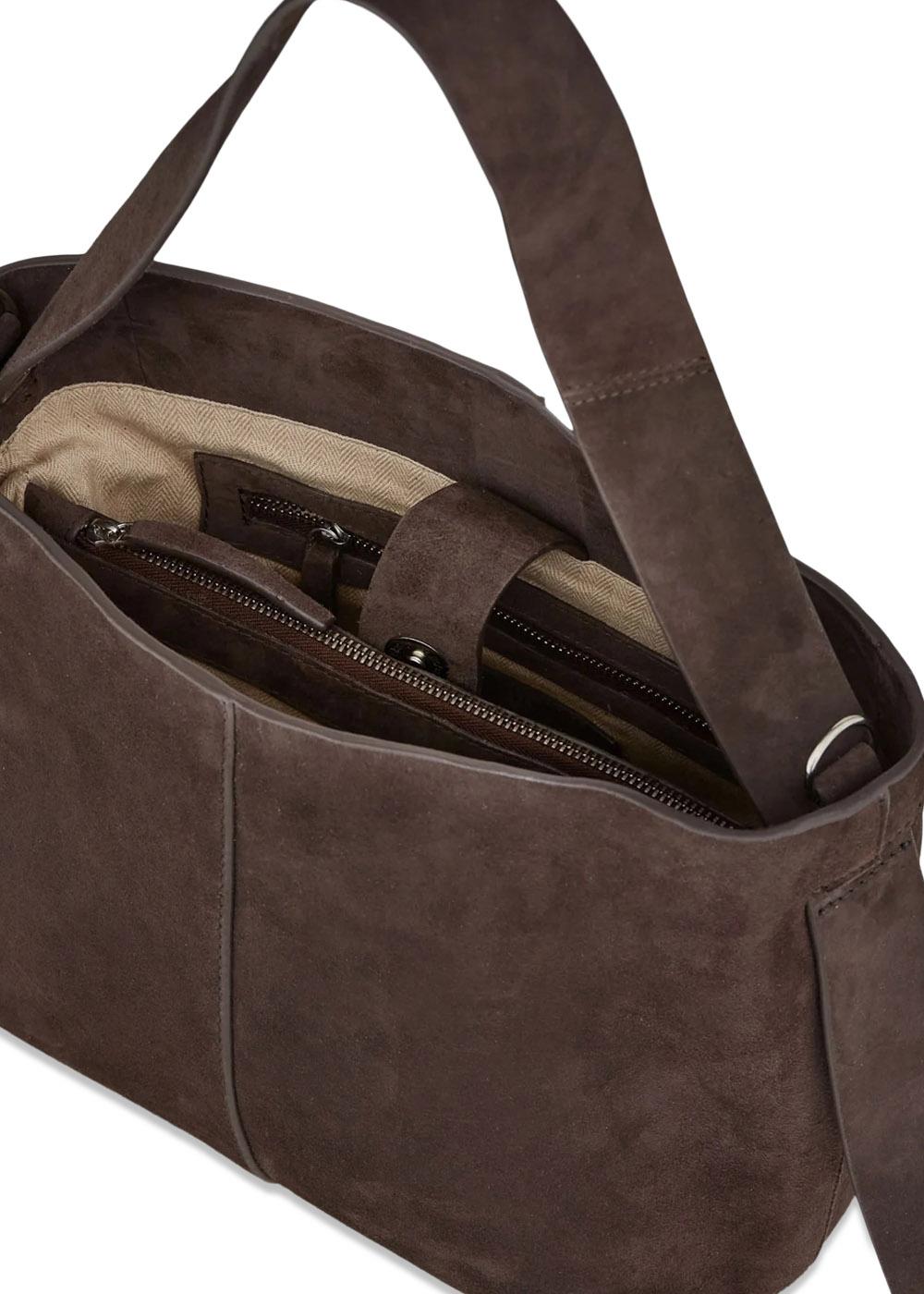 Suede Fraya Small Bag - Hot Fudge Brown-Bags-BeckSöndergaard-Butler Loftet