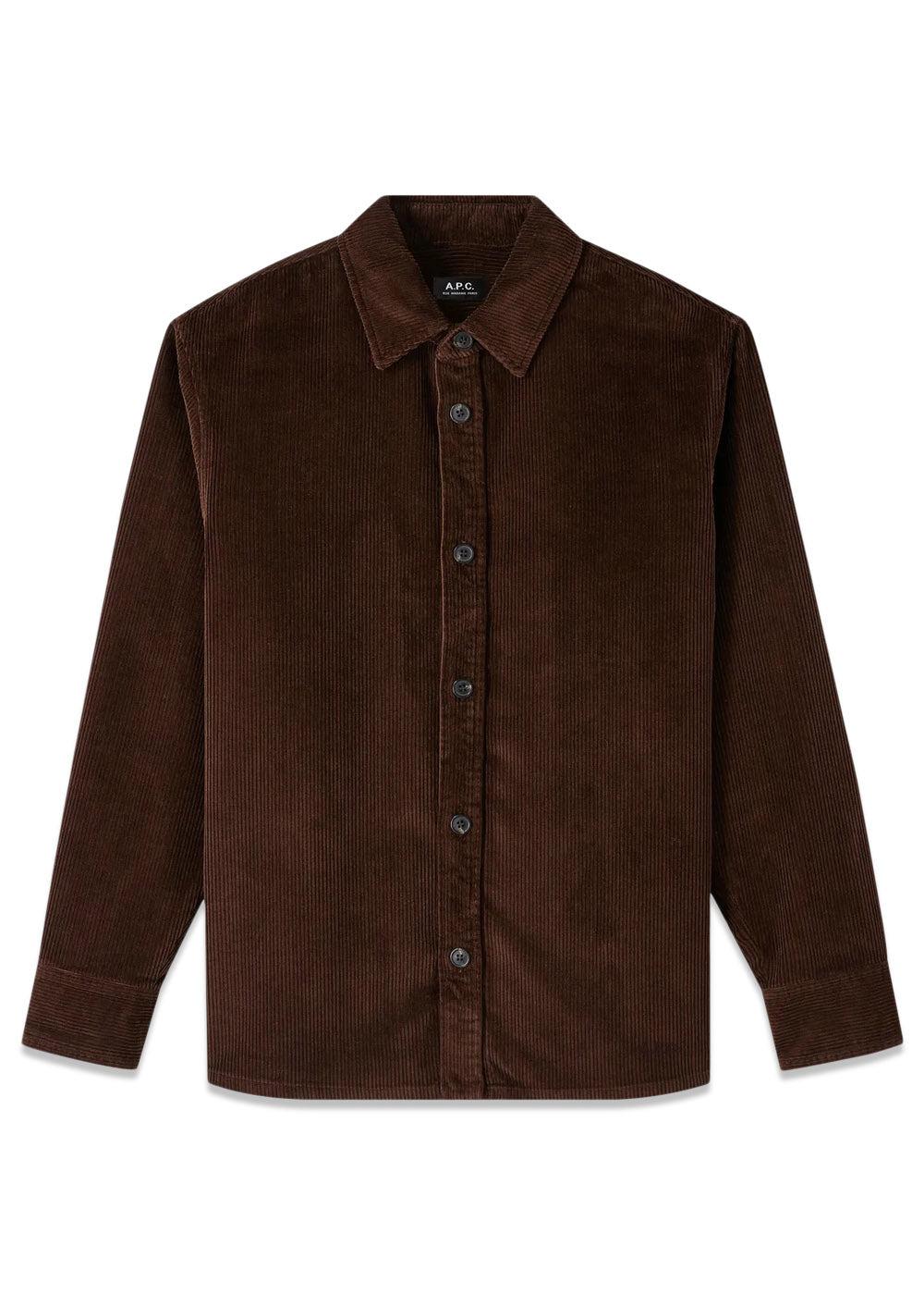 Surchemise Bobby - Marron Fonce-Shirts-A.P.C-Butler Loftet