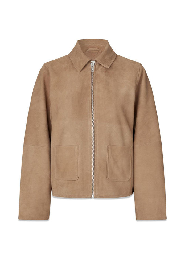 Susenmd suede jacket - Camel-Outerwear-Modström-Butler Loftet