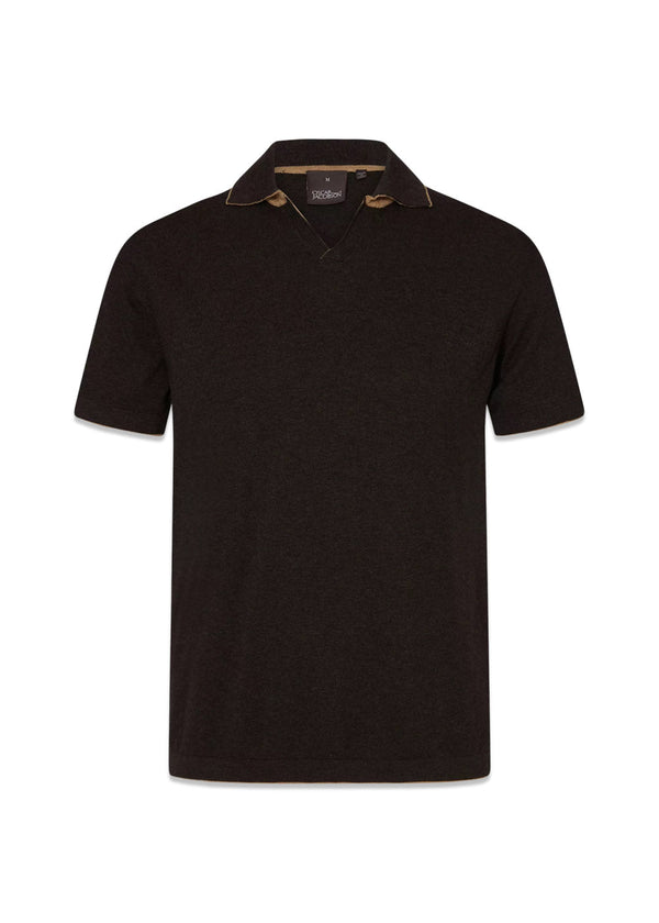 Svante Poloshirt S-S - Brown Elk