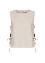 Svetlana linen Top - Sand-Top-Neo Noir-Butler Loftet