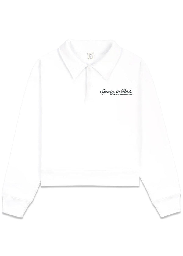 Syracuse Embroidered Polo - White-Sweatshirts-Sporty & Rich-Butler Loftet